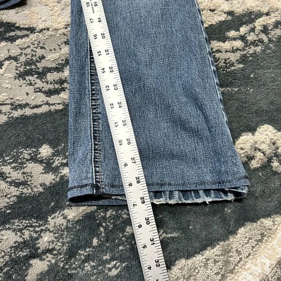 Vintage Bongo Fabulous Flared Jeans Womens 3 Blue Denim Cotton Stretch Low Rise - Picture 7 of 11